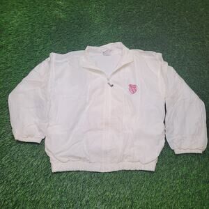 VTG 90s K-Swiss Cropped Boxy Fit Jacket Mens L USA Made Tennis